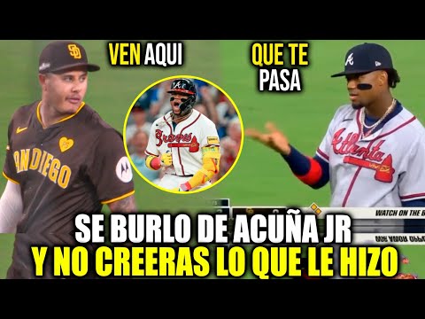 Así MANNY MACHADO RETA por las MALAS a RONALD ACUÑA JR y MIRA LO QUE PASÓ | MLB