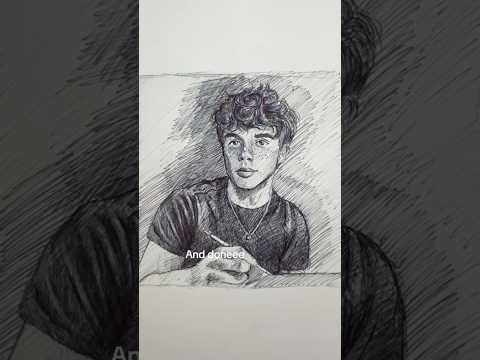 Drawing the cute boy in my class #drawing