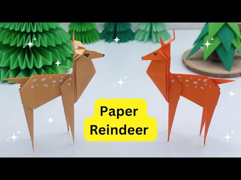 How To Make Easy Paper Reindeer For Kids / Nursery Craft Ideas / Paper Craft Easy/ KIDS crafts