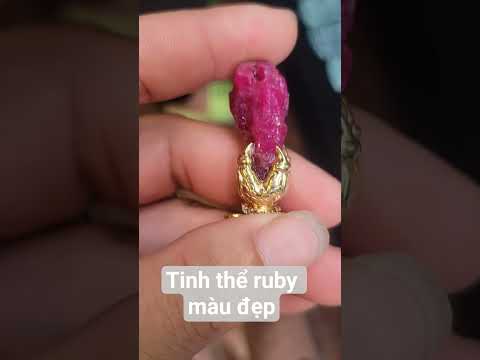 tinh thể ruby Yên Bái thô màu đẹp #gem ##crystals