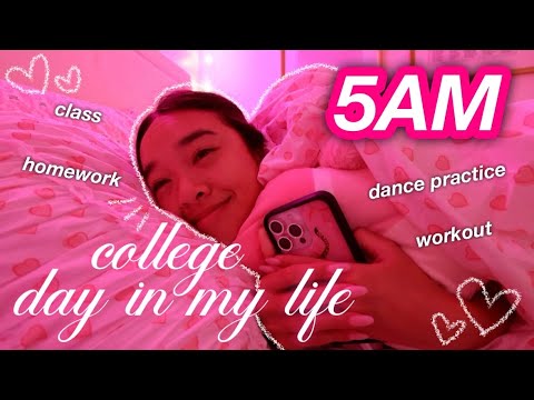 5am college day in my life