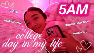 5am college day in my life