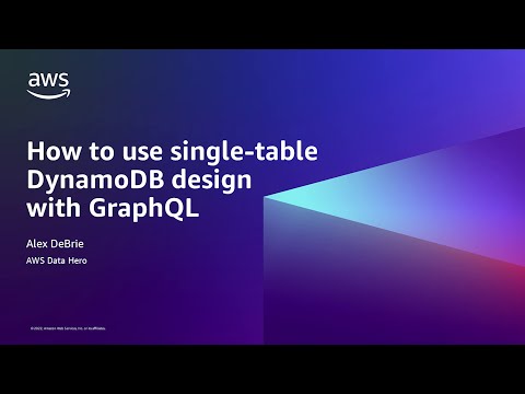 How to use single-table DynamoDB design with GraphQL | Amazon Web Services