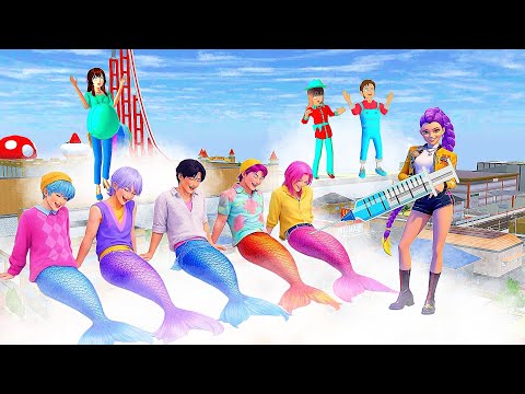 YUTA MIO PANIK SAJA BOYS, RUMI DEMON HUNTERS MERMAID HAMIL DISUNAT DI AWAN | SAKURA SCHOOL SIMULATOR