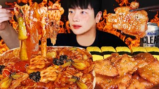 SUB)역대급으로 얼얼한 마라샹궈 먹방 !🔥🥵맵기 5단계예요.. 꿀조합 계란초밥 꿔바로우 유부초밥 레전드 필라이트 클리어 MALAXIANGGUO MUKBANG ASMR