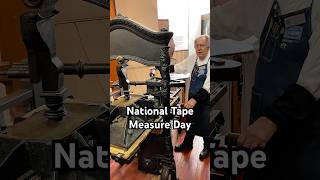Howard prints a small woodcut of a tape measure for National Tape Measure Day (July 14)