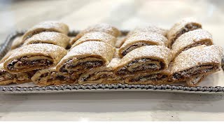 My Favorite Rolled Dates and Walnut Shortcrust Pastry