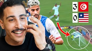 تونس تكتسح ليبيريا 3-0 , وڨول عالمي يخلّد الأمسية 😱🔥