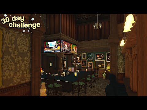 building a SPEAKEASY BAR in my town! (day 28) | ROBLOX Bloxburg