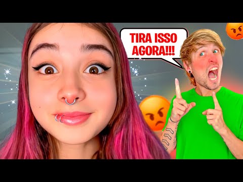 COLOQUEI PIERCING ESCONDIDA dos MEUS PAIS para VER A REAÇÃO DELES! Pai Também Vloga