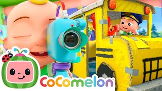 JJ Films A Music Video 🎥 Wheels on the Bus 🚌 CoComelon JJ's Animal Time | Animal Songs