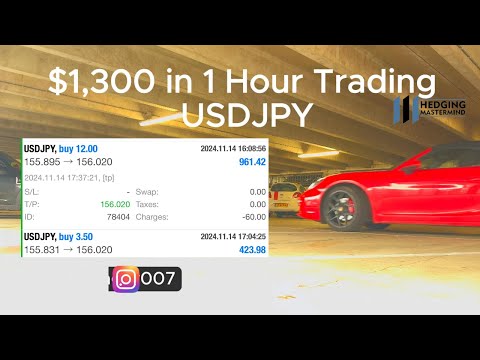 $1,300 in 1 Hour Trading USDJPY Scalping The 5 Minutes Chart #FOREXLIVE #XAUUSD