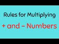 Multiplying Signed Numbers Concepts