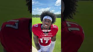 Asking our guys to say “RISE UP” in different ways 🤣 #football #atlantafalcons