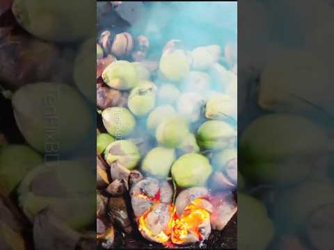 90% People Don’t Know Why Raw Coconuts Are Burned! | Thai Coconut Secret #coconut #thailand #shorts