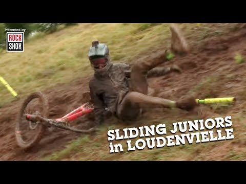 Juniors Battle a SLIPPERY Loudenvielle World Cup DH