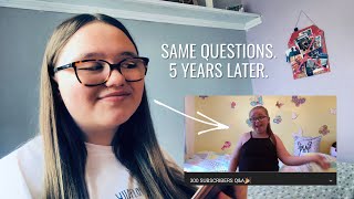 ANSWERING THE SAME QUESTIONS, 5 YEARS LATER!! | LilyCollins🙈😬