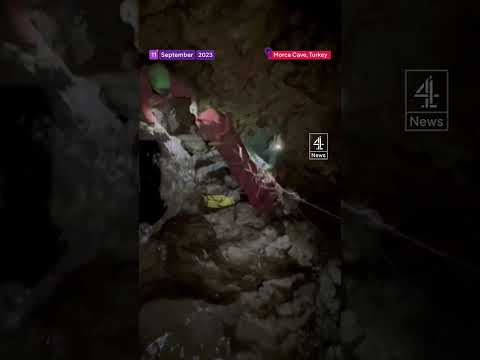 New video of US man being lifted through caves
