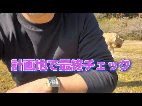 計画地で最終チェック。ゴールデンレトリバーティト