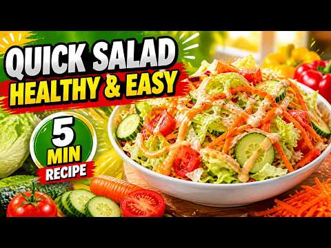 Fresh Mixed Vegetable Salad Recipe | Quick Healthy Snack or Side Dish
