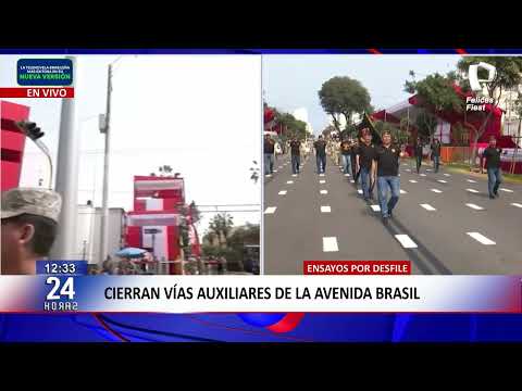 24Horas VIVO | Cierran vías vías auxiliares de la avenida Brasil