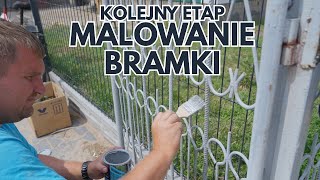 Malowanie przez Jarka bramki w Plutyczach A co robi Andrzej Rolnicy z Podlasia