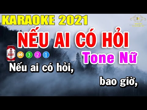 Nếu Ai Có Hỏi Karaoke Tone Nữ Nhạc Sống 2021 | Trọng Hiếu