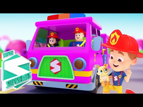 Super Supremes - İtfaiye Arabasının Tekerlekleri | Türkçe Çocuk Şarkısı