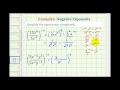 Negative Exponents and Simplification