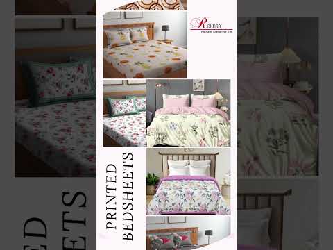 Rekhas Cotton Stripe Bedsheets and Printed Bedsheets