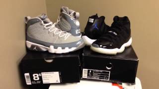 Space Jams \u0026 Cool Grey 9's for sale 