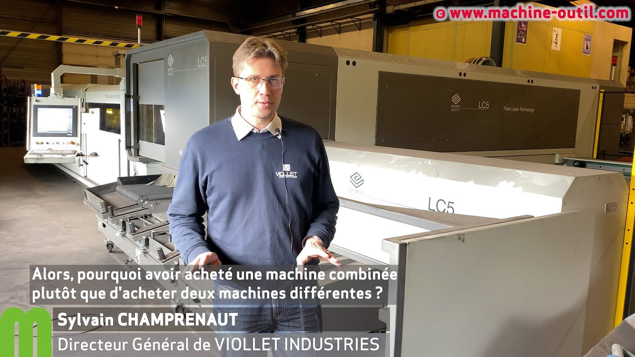 Machine de découpe laser combinée tôle tube Adige LC5 chez Viollet Industries