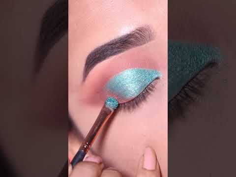 Smokey Cyan Eyeshadow Tutorials || Shilpa #shorts