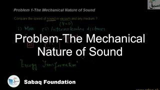 Problem-The Mechanical Nature of Sound