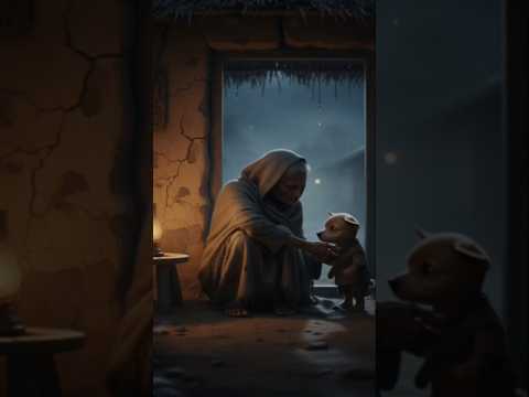 A cold night ❄️, a poor woman 🥶, and her loyal puppy #cute #puppy #trendingshorts
