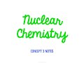 Exploring Nuclear Chemistry Concepts