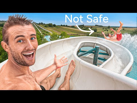 Testing my $100,000 Extreme Waterslide!