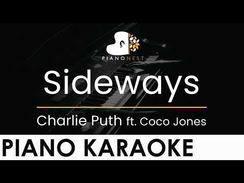 Charlie Puth – Sideways (feat. Coco Jones) Piano Karaoke Instrumental Cover with Lyrics
