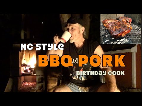 NC Style Pork Butts BBQ Birthday Cook