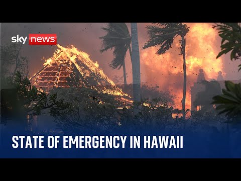 Hawaii wildfires: Evacuations launched as historic town is destroyed by flames
