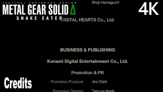 Metal Gear Solid Delta Snake Eater (MGS3 Remake) Credits 4K