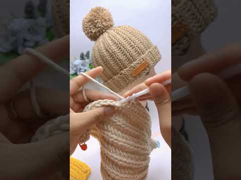 crochet hat stitch #diy #crochet #crochethat