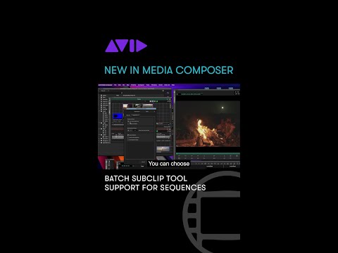 Media Composer adds support to create subclips from your sequences as well as your clips