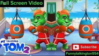 Funny Talking Tom 2 funny video (full screen video)