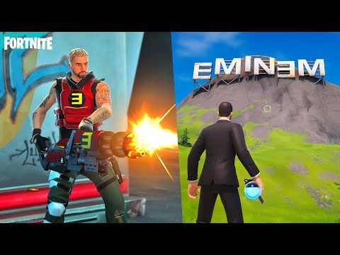 NOVO EMINEM CHEGOU NO FORTNITE - NOVA ARMA MÍTICA e NOVO LUGAR NO MAPA