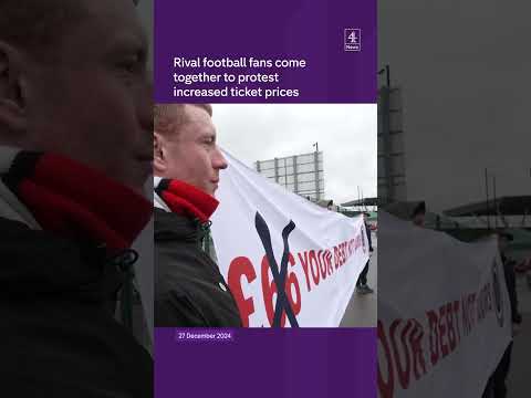 Rival football fans unite to protest rising ticket prices