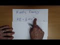 Kinetic Energy and Velocity Concepts