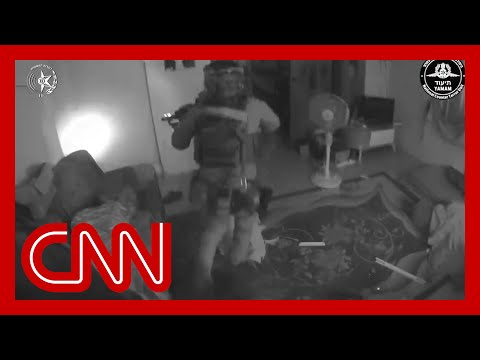 Video released by Israeli police shows moment male hostages are rescued