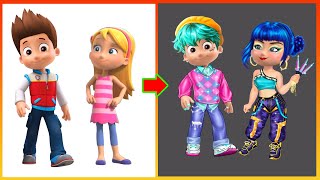 Ryder Katie Paw Patrol Glow Up HUNTRIX Rumi LOVES SAJA BOYS | KPOP DEMON HUNTERS