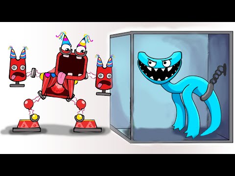 Creepy WUBBOX Vs Cyan Rainbow Friends Animation Banban